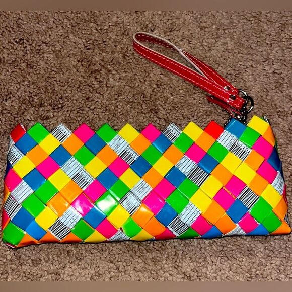 Nahui Ollin Bubblegum Wrapper Clutch Purse - Picture 1 of 1